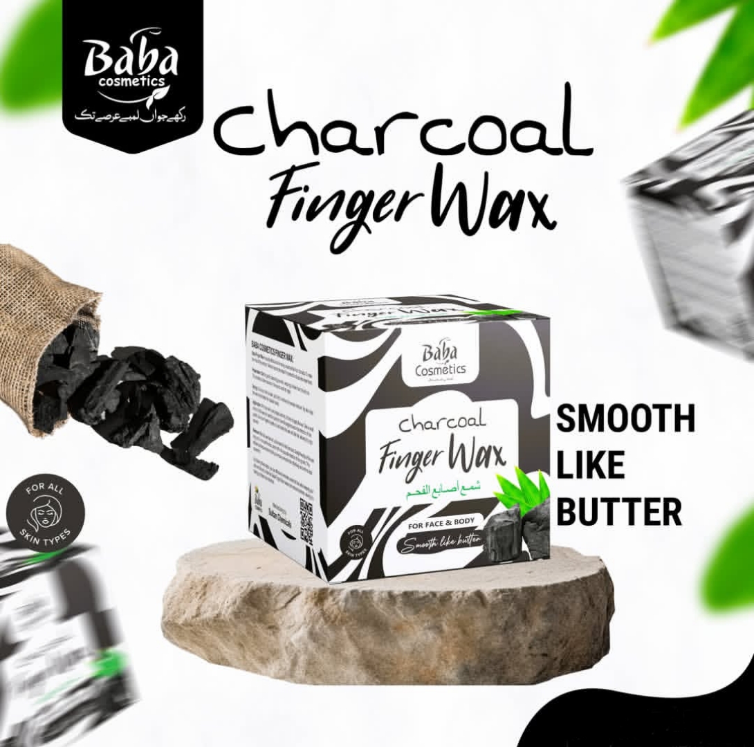 Baba Charcoal Finger Wax Professional way to remove unwanted hairs on face, arms and legs.