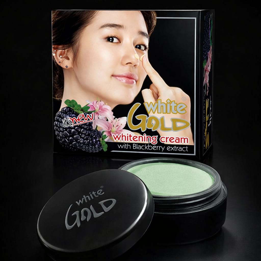 White gold whitening cream with blueberry extract