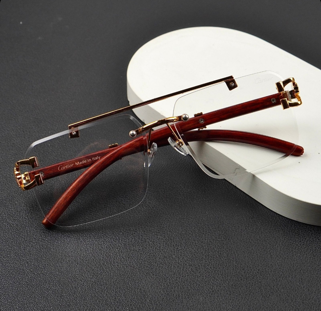 Transition Black- Rimless Sunglasses – S-1150